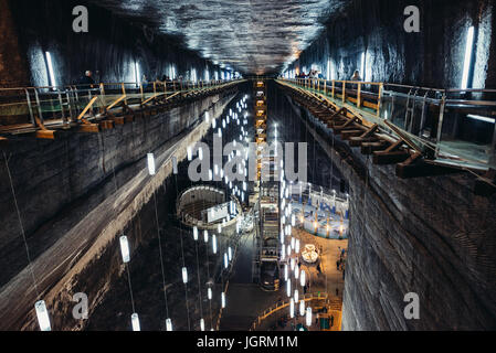 Rudolf Mine Übersicht in Salina Turda Salz liegt mir im Bereich Durgaus-Valea Sarata Turda Stadt, Kreis Cluj in Rumänien Stockfoto