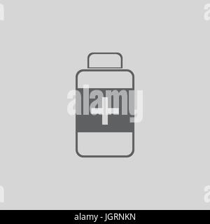 Medizin Vectro Abbildung Zeichen Symbol auf grauem Hintergrund isoliert Stock Vektor