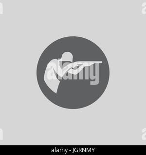 Sport-schießen Illustration Vektor-Zeichen-Symbol-Icon-Symbol Stock Vektor