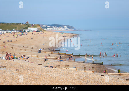 Bexhill-0n-Meer Strand, East Sussex, England, UK Stockfoto