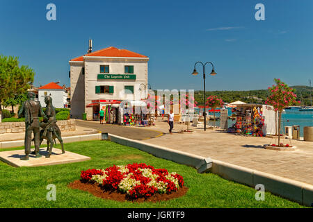 Damm-Bereich bei Primosten auf der Adria-Küste von Kroatien. Stockfoto