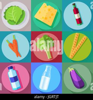 Vektor-Essen Icons set Stock Vektor