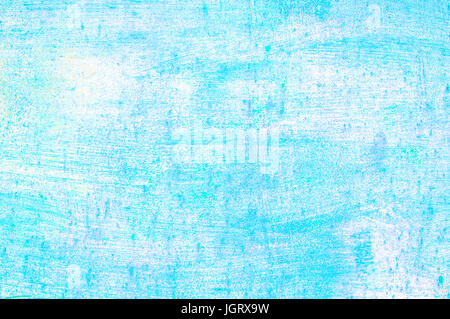 Alte beschädigte geknackt Wandfarbe, Grunge Hintergrund, blaue Farbe. Die Textur der blauen Farbe auf der alten Stadtmauer. Stockfoto