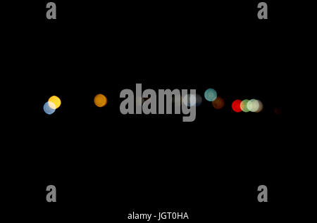 Abstrakte städtischen Nacht Licht Bokeh, defokussierten Hintergrund Stockfoto