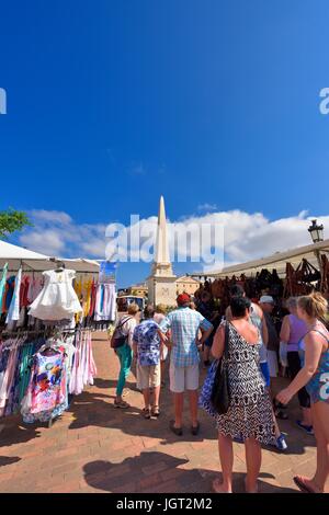 Markttag Ciutadella Menorca Menorca Spanien Stockfoto