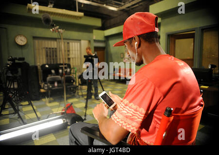 2 Pac Schauspieler Darris Love set YouTube Studio LA April 15th, 2015 Los Angeles, Kalifornien. Stockfoto