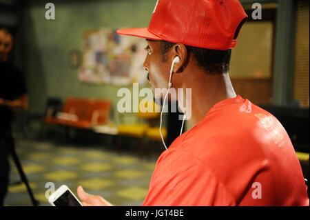 2 Pac Schauspieler Darris Love set YouTube Studio LA April 15th, 2015 Los Angeles, Kalifornien. Stockfoto