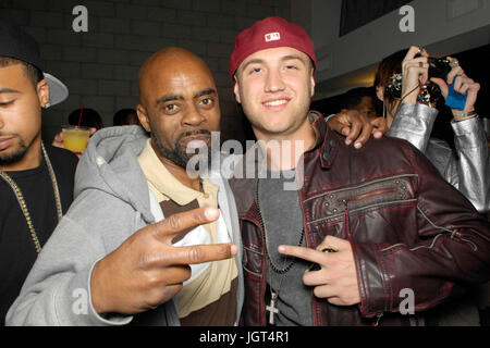 (L - R) Freeway Ricky Ross Nick Hogan besuchen Raz B's mixtape release party April 20,2010 Los Angeles, Kalifornien. Stockfoto