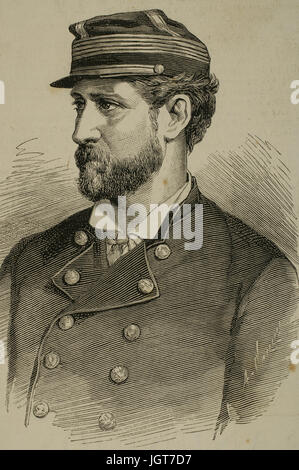 Jose Francisco Vergara Echevers (1833-1889). Chilenischer Politiker, Gründer von Vina del Mar-Gravur in die spanische und American Illustration, 1880. Stockfoto