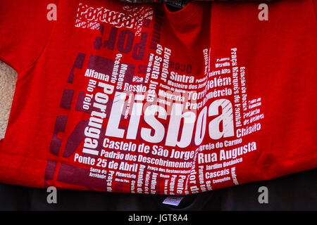 Lissabon-T-Shirts zum Verkauf Stockfoto