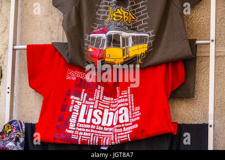 Lissabon-T-Shirts zum Verkauf Stockfoto