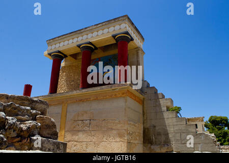 Der Norden Propylaeum. Palast von Knossos, Kreta, Griechenland. Stockfoto