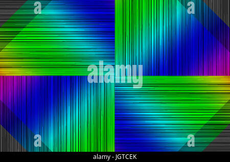 Fröhliche Farben Quadrate, Abstrakte farbige Formen im Gegensatz zu den grau reinen Linien. 5000x3300 Auflösung. Stockfoto
