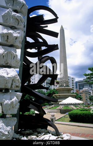 Plaza Altamira auch bekannt als "Plaza Francia" ist ein öffentlicher Platz in Altamira, Osten Caracas - Caracas, Venezuela. Stockfoto