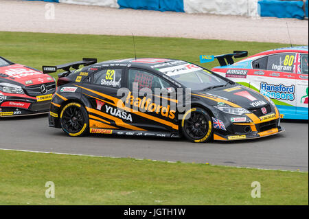 Gordon Sheddon Yuasa Honda Civic, British Touring Car Championship 2017 BTCC in Donington Park Stockfoto