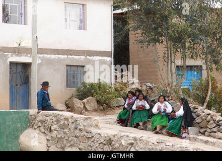 Isla Amantani, Titicaca-See, Lima, Peru Stockfoto