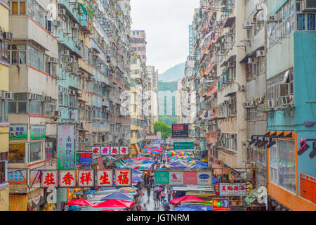 Straßenmarkt in Hong Kong, China Stockfoto