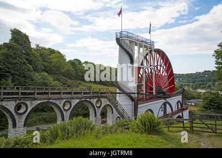 Laxey Wheel, bekannt als The Lady Isabella in Laxey auf der Isle of man von Robert Casement entworfen und gebaut im Jahre 1854. Stockfoto