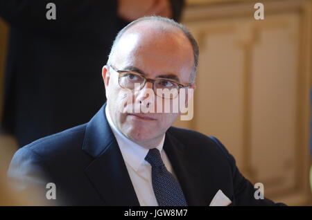 Porträt des französischen Innenminister, Bernard Cazeneuve Stockfoto