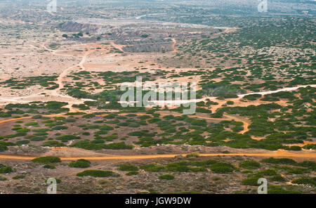 Dry Lands Kap Creco National Park vom Berggipfel Stockfoto