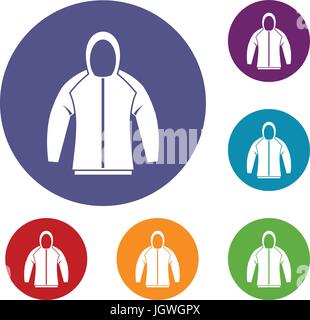 Sweatshirt Icons set Stock Vektor