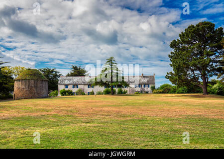 Landschaft in der Nähe von Schloss von Suscinio in Sarzeau, Bretagne, Frankreich Stockfoto