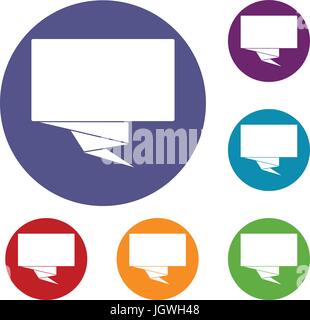 Quadratische Banner Icons set Stock Vektor