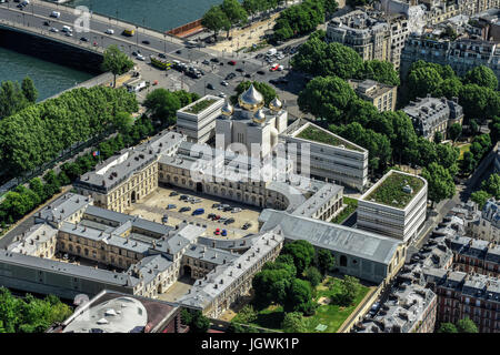 Die russische orthodoxe Kirche in der Nähe des Quai Branly in Paris, den Hl. Wladimir Spitznamen. Stockfoto