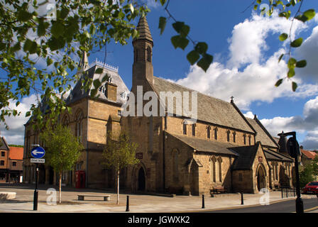 Rathaus & St.Anne Kirche, Bishop Auckland Stockfoto