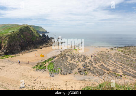 Der Strand an der Küste Dorf Hope Bucht in South Hams, Devon Stockfoto