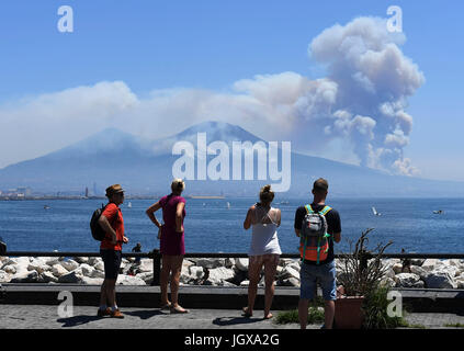 Naples große Feuer in der Vesuv-Nationalpark Stockfoto