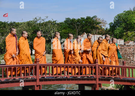 Mönche in Buang Moran, Ancient Siam Park, Thailand Stockfoto