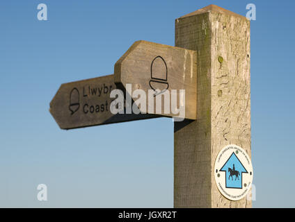 Pembrokeshire Coast Path Zeichen Stockfoto