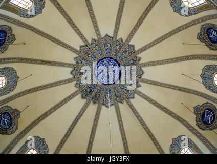 Gewölbte Decke der Kirche der Heiligen Sergius und Bacchus Decke aka kleine Hagia Sophia Moschee Sultanahmet, Istanbul, Türkei Stockfoto