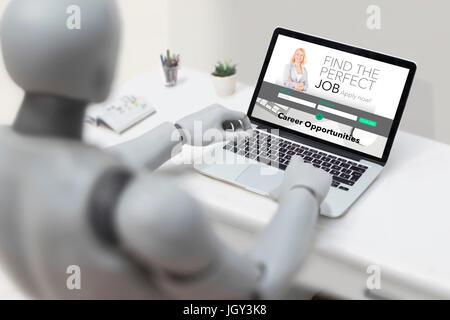 Roboter, die Job - ersetzen Menschen Konzept-Suche Stockfoto