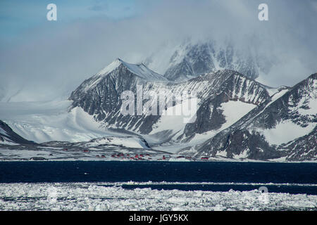 Argentiniens Research station Esperanza in Hope Bay. Eines der zwei zivile Siedlungen in der Antarktis Stockfoto