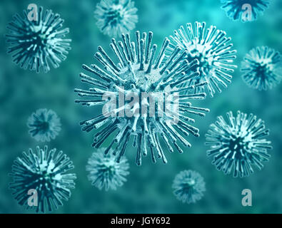 Virus Zellen Wissenschaft Hintergrund Stockfoto