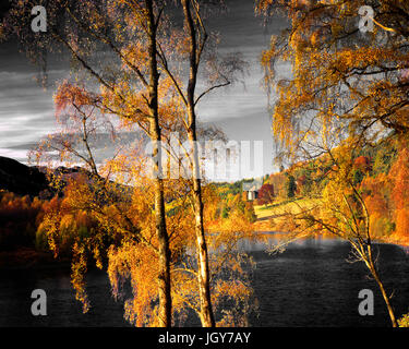 GB - Schottland: Herbst am Loch Tummel Stockfoto