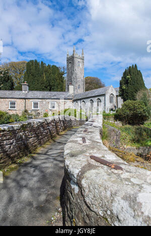 Kirche St. Nonna in Altarnun, Cornwall, England, UK Stockfoto