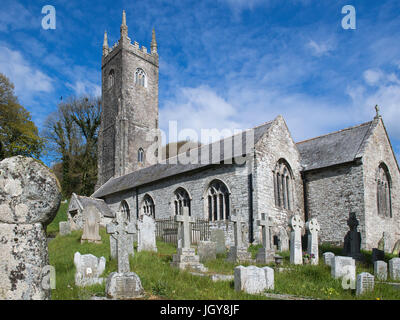 Kirche St. Nonna in Altarnun, Cornwall, England, UK Stockfoto