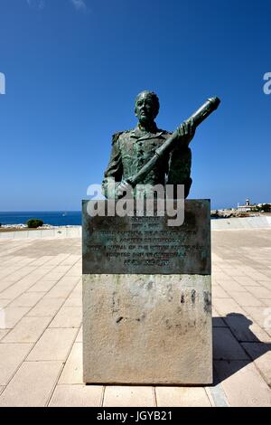 Statue von David Glasgow Farragut U.S. Admiral. Menorca Minorca Stockfoto