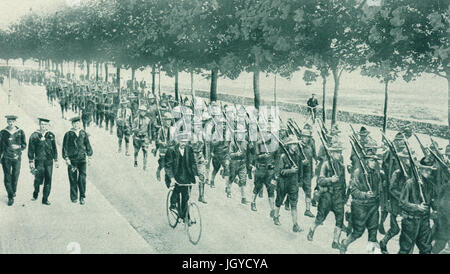 Erste amerikanische Truppen kommen in Frankreich, 25. Juni 1917 Stockfoto