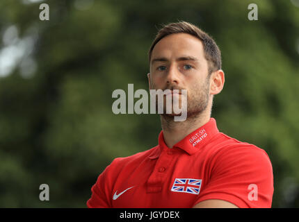 Zehnkämpfer Ashley Bryant bei der Team-Ankündigung vor den Weltmeisterschaften an der Loughborough University High Performance Center. PRESSEVERBAND Foto. Bild Datum: Dienstag, 11. Juli 2017. Vgl. PA Geschichte Leichtathletik Welten. Bildnachweis sollte lauten: Tim Goode/PA Wire Stockfoto