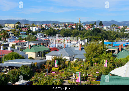 Blick über die Dächer von Sandy Bay in Hobart, Tasmanien, Australien Stockfoto