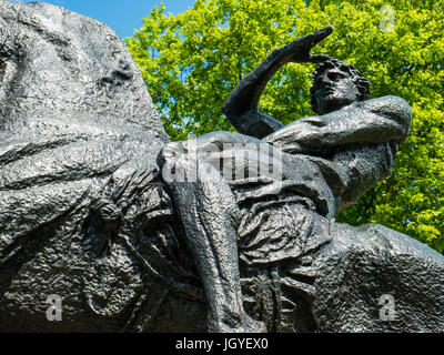 Körperliche Energie Statue von George Frederick Watts, /Hyde Park Kensington Gardens, London, England Stockfoto