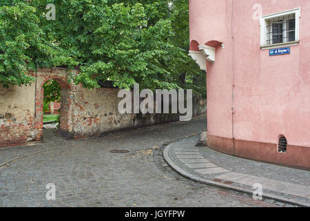 Ort des Doktor Frankenstein Haus und Labor Zabkowice Slaskie Krzywa Straße untere Schlesien Polen Stockfoto