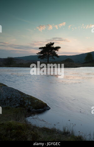 Kelly Hall Tarn in der Abenddämmerung Stockfoto