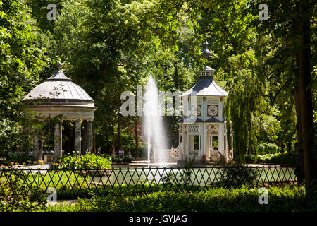 Die chinesischen Teich in den königlichen Gärten von Aranjuez die Sommerresidenz des spanischen Königshauses in der Provinz Madrid in Spanien Stockfoto