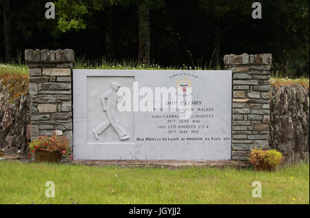 World Champion Walker-Gedenktafel am Rathbarry im County Cork Stockfoto