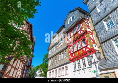 Bild eines alten Fachwerkhauses in Herborn, Deutschland Stockfoto